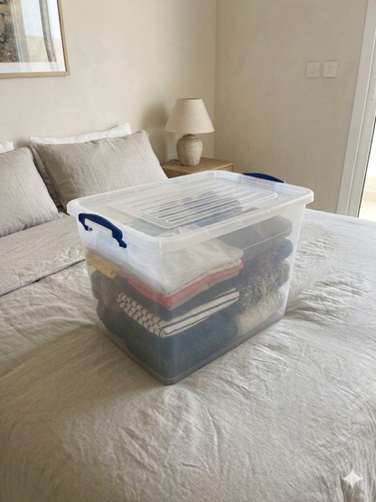 Heavy Duty Multipurpose Storage Box with Wheels – Stackable Plastic Organizer Container