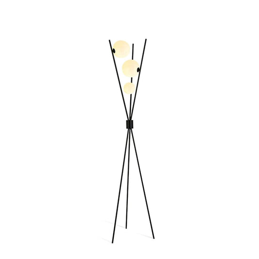 Modern Tripod Floor Lamp with 3 Glass Globe Lights – Minimalist Standing Lamp