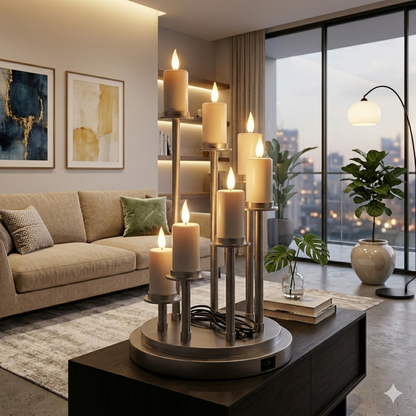 7-Light LED Candle Table Lamp – Modern Decorative Electric Candle Stand