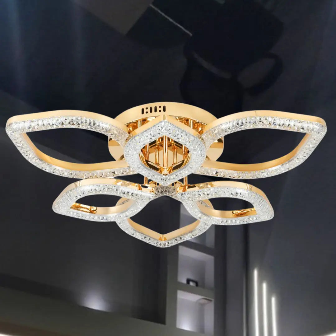 Gold LED Ceiling Lamp – Modern Ceiling Light for Living Room & Bedroom