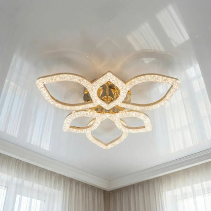 Gold LED Ceiling Lamp – Modern Ceiling Light for Living Room & Bedroom