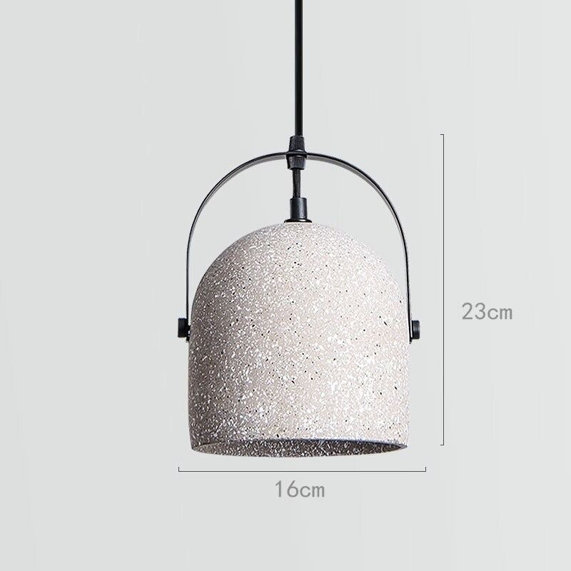 Concrete Pendant Light – Modern Industrial Hanging Ceiling Lamp with E27 Holder
