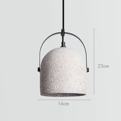 Concrete Pendant Light – Modern Industrial Hanging Ceiling Lamp with E27 Holder
