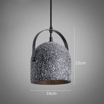 Concrete Pendant Light – Modern Industrial Hanging Ceiling Lamp with E27 Holder
