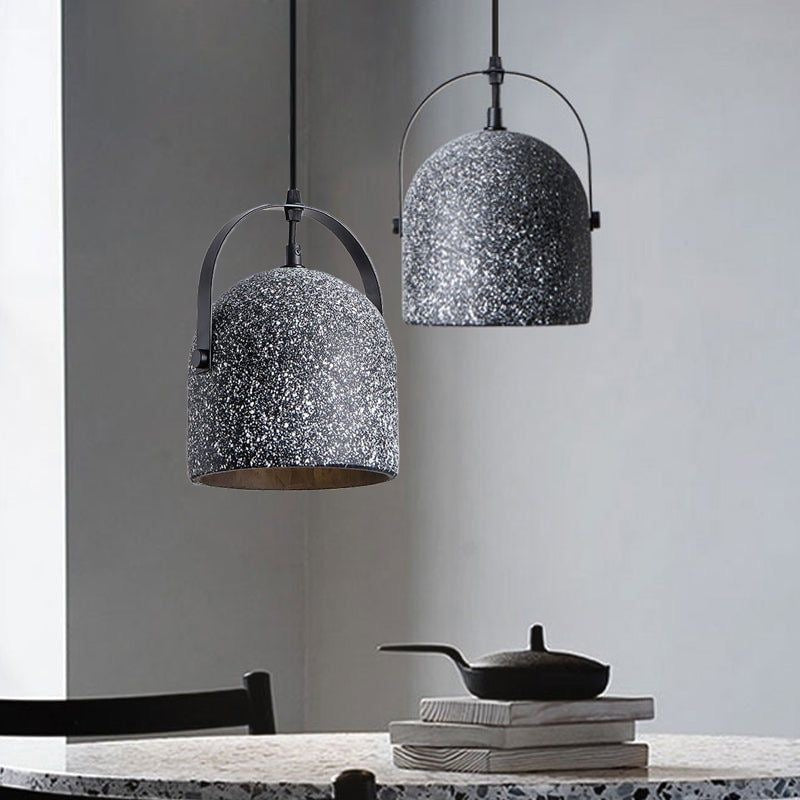 Concrete Pendant Light – Modern Industrial Hanging Ceiling Lamp with E27 Holder