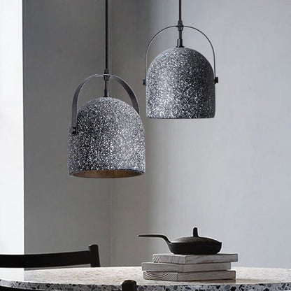 Concrete Pendant Light – Modern Industrial Hanging Ceiling Lamp with E27 Holder