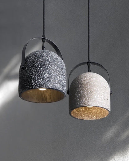 Concrete Pendant Light – Modern Industrial Hanging Ceiling Lamp with E27 Holder