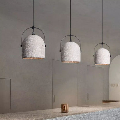 Concrete Pendant Light – Modern Industrial Hanging Ceiling Lamp with E27 Holder