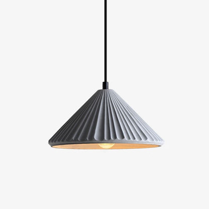 Vintage Cement Pendant Light – Industrial Hanging Ceiling Lamp in Gray & Orange