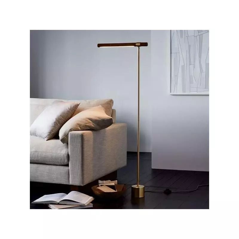 Luxury Gold LED Floor Lamp – Modern Slim Standing Reading Light