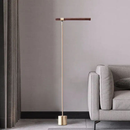Luxury Gold LED Floor Lamp – Modern Slim Standing Reading Light