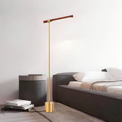 Luxury Gold LED Floor Lamp – Modern Slim Standing Reading Light