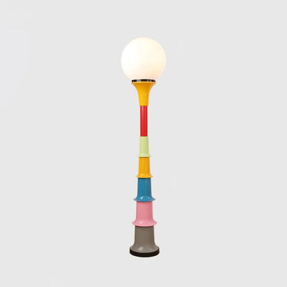 Color Pop Floor Lamp – Modern Artistic Standing Lamp with Globe Light
