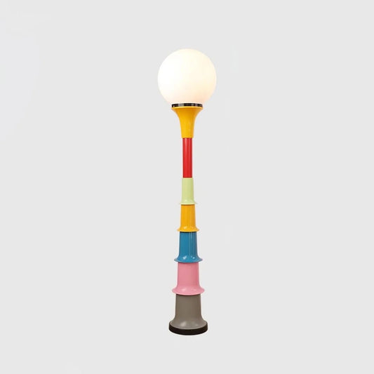 Color Pop Floor Lamp – Modern Artistic Standing Lamp with Globe Light