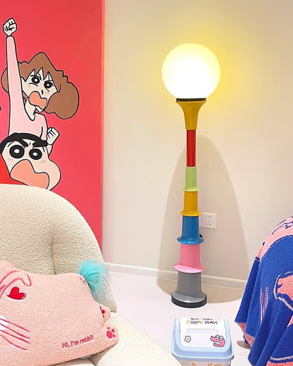 Color Pop Floor Lamp – Modern Artistic Standing Lamp with Globe Light
