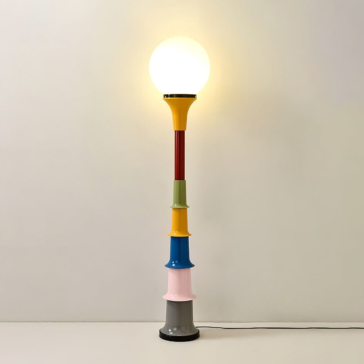 Color Pop Floor Lamp – Modern Artistic Standing Lamp with Globe Light