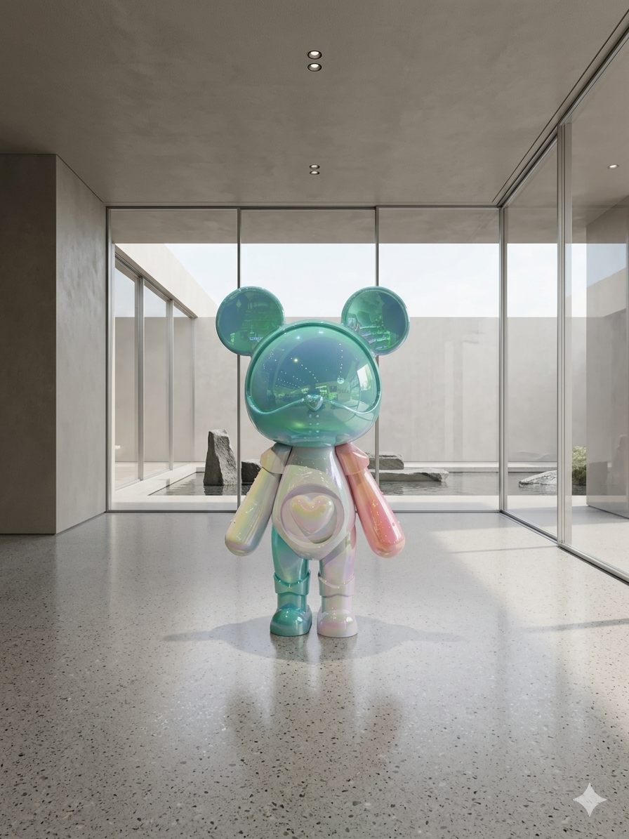 The Aura Bear: Limited Edition Iridescent Acrylic Gift Sculpture