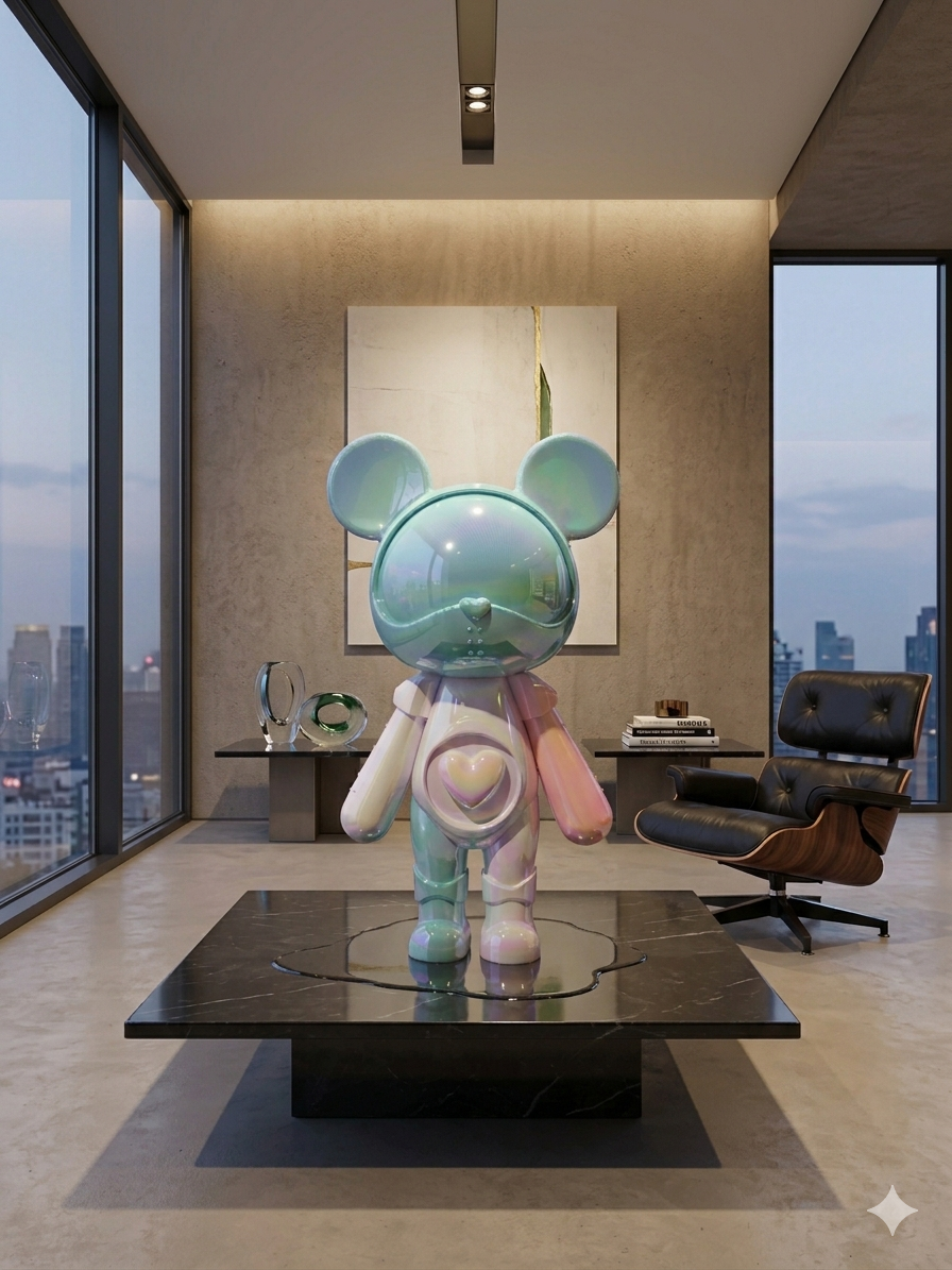 The Aura Bear: Limited Edition Iridescent Acrylic Gift Sculpture