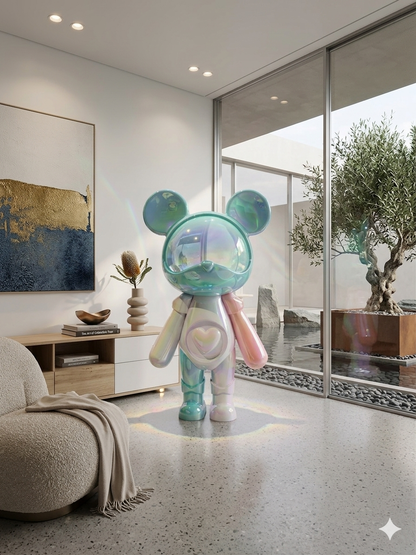 The Aura Bear: Limited Edition Iridescent Acrylic Gift Sculpture