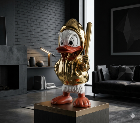 Luxury Duck Gift Sculpture Décor – Modern Gold Character Statue for Home & Office