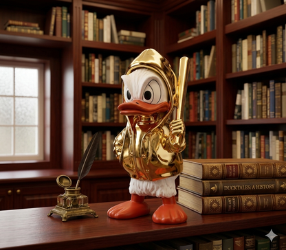 Luxury Duck Gift Sculpture Décor – Modern Gold Character Statue for Home & Office