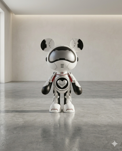 Premium Acrylic Space Robot Art Toy, Modern Kids Room Decor & Collectible Designer Gift