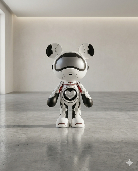 Premium Acrylic Space Robot Art Toy, Modern Kids Room Decor & Collectible Designer Gift
