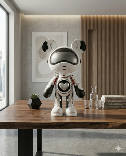 Premium Acrylic Space Robot Art Toy, Modern Kids Room Decor & Collectible Designer Gift