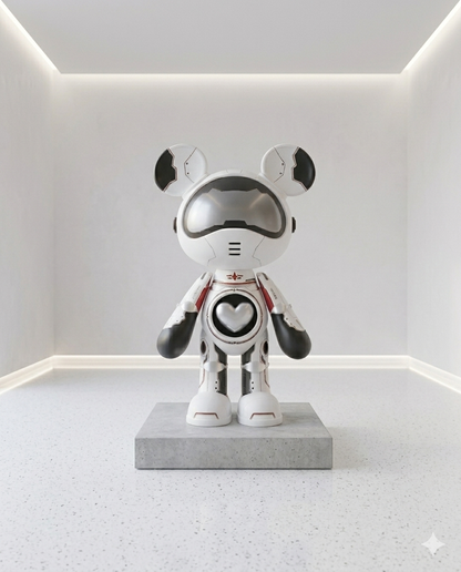 Premium Acrylic Space Robot Art Toy, Modern Kids Room Decor & Collectible Designer Gift