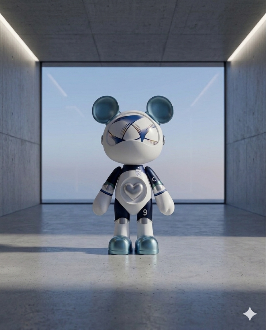 Trending Luxury Gift White & Blue Acrylic Bear Sculpture – Modern Designer Home Décor