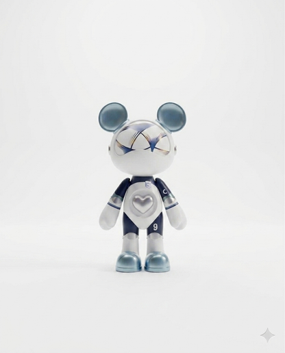 Trending Luxury Gift White & Blue Acrylic Bear Sculpture – Modern Designer Home Décor