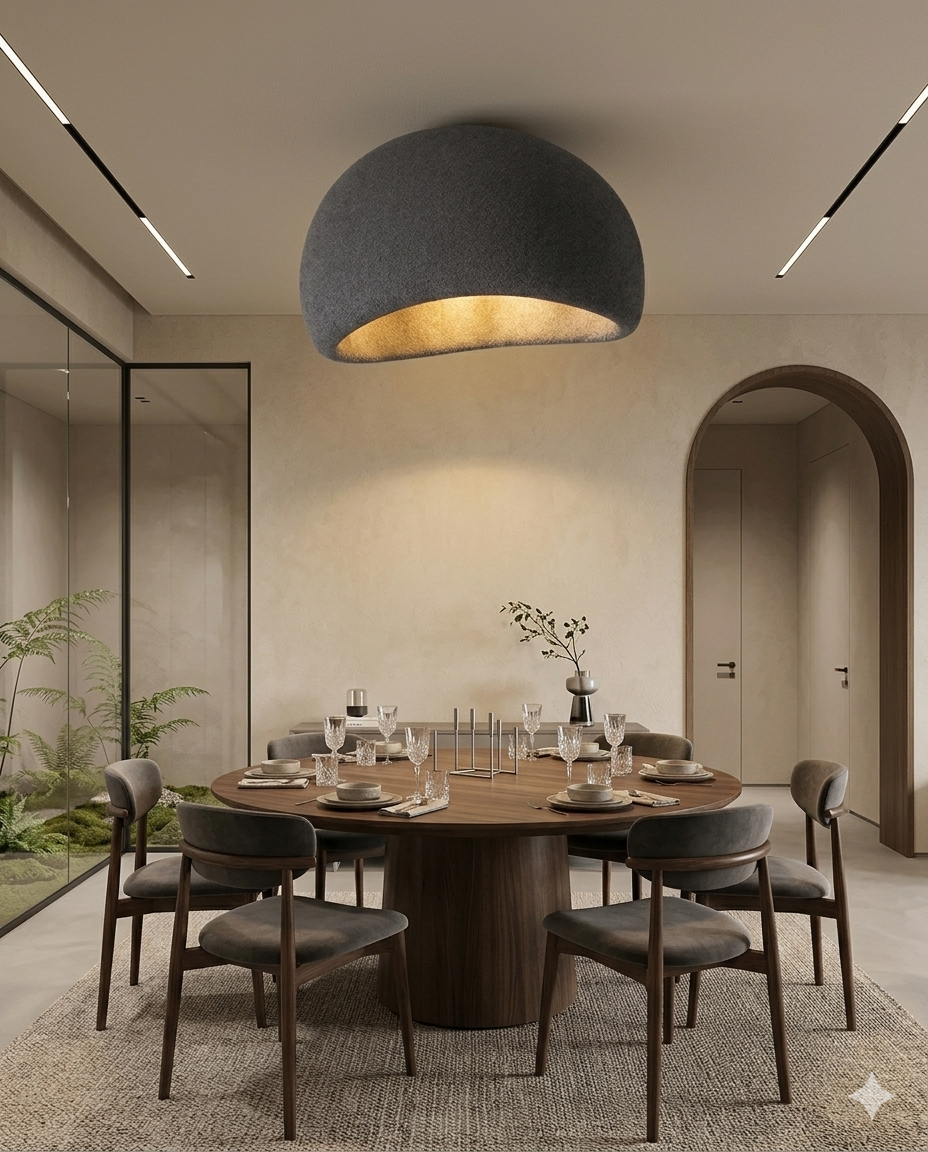 Trending Wabi Sabi Ceiling Pendant Light 80 CM (Gray Color)
