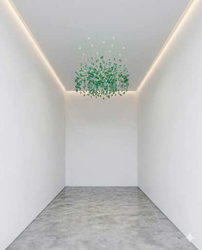 Green stone Cluster Chandelier – Round 60cm – Customizable Luxury lighting