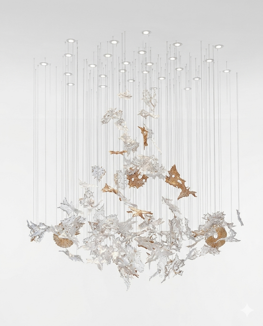 Custom Modern Leaf Drop Hanging Light for Ceiling