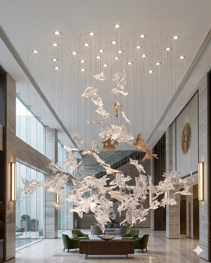 Custom Modern Leaf Drop Hanging Light for Ceiling