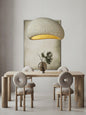 Japanese Dome Art Hanging Lamp – Wabi-Sabi Resin Pendant Light for Kitchen Island, Dining Room & Living Space