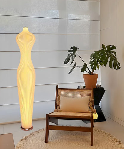 Nordic White Standing Floor Lamp – 3D Printed LED Minimalist Modern Light for Living Room & Bedroom