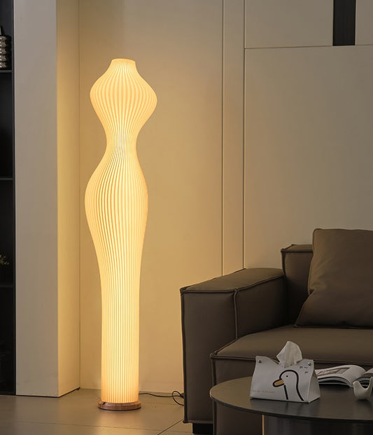 Nordic White Standing Floor Lamp – 3D Printed LED Minimalist Modern Light for Living Room & Bedroom