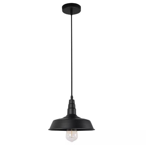 Industrial Retro Pendant Light – Black Hanging Lamp for Indoor Spaces