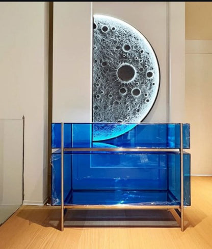 3D Half Moon LED Wall Lamp – Dimmable Wall Decor with Remote Control