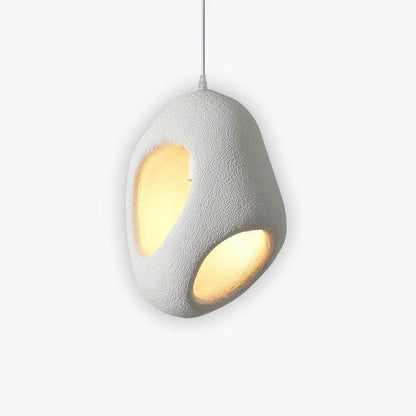 Wabi-Sabi Grey Hanging Lamp – Modern Pendant Light for Home Decor