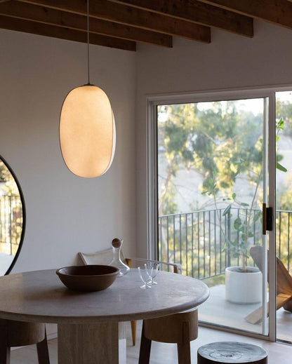 Japanese Homestay White Fabric Chandelier – Minimalist Woven Pendant Light for Living Room & Bedroom