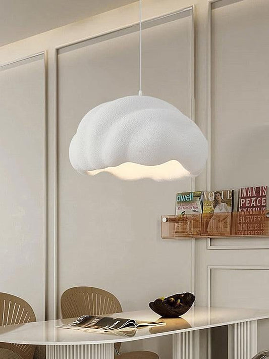 Scandinavian Cream LED Chandelier – Minimalist Modern Pendant Light for Dining, Bar, Bedroom & Living Spaces