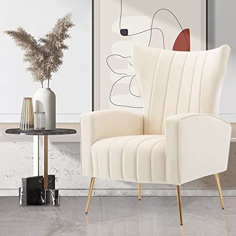 Luxury Wingback Velvet Lounge Chair – Stylish Accent Seating for Modern Interiors