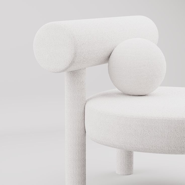 Minimalist Cylindrical Accent Chair