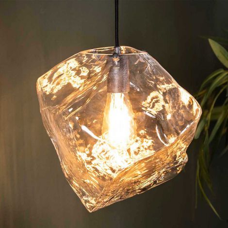 Simple & Creative Ice Cube Lava Chandelier – Adjustable LED Pendant Light 30 C.M