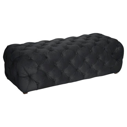 Luxury Tufted Velvet Ottoman Bench – Modern Upholstered Footrest Stool