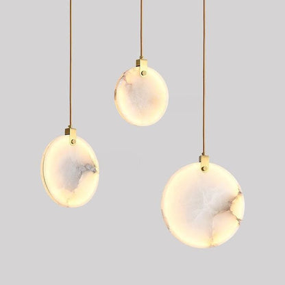 Lorenzo Marble-Glow Pendant Light – Elegant Globe Hanging Lamp