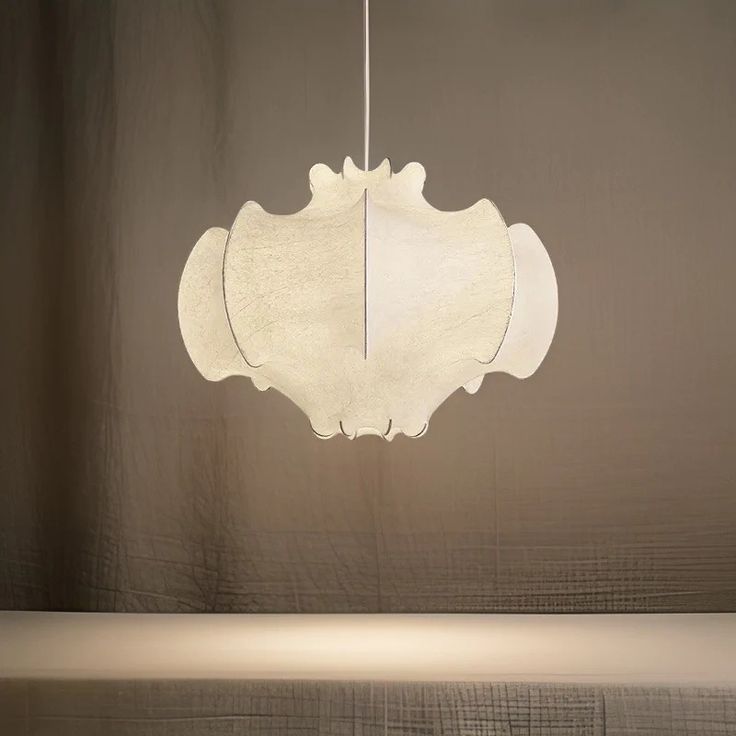 Modern Fabric Lantern Pendant Light – White Silk Hanging Lamp for Dining Room, Kitchen Island & Bedroom 60 C.M