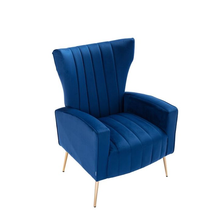 Luxury Wingback Velvet Lounge Chair – Stylish Accent Seating for Modern Interiors